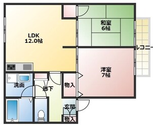 シーザパレス武庫の物件間取画像